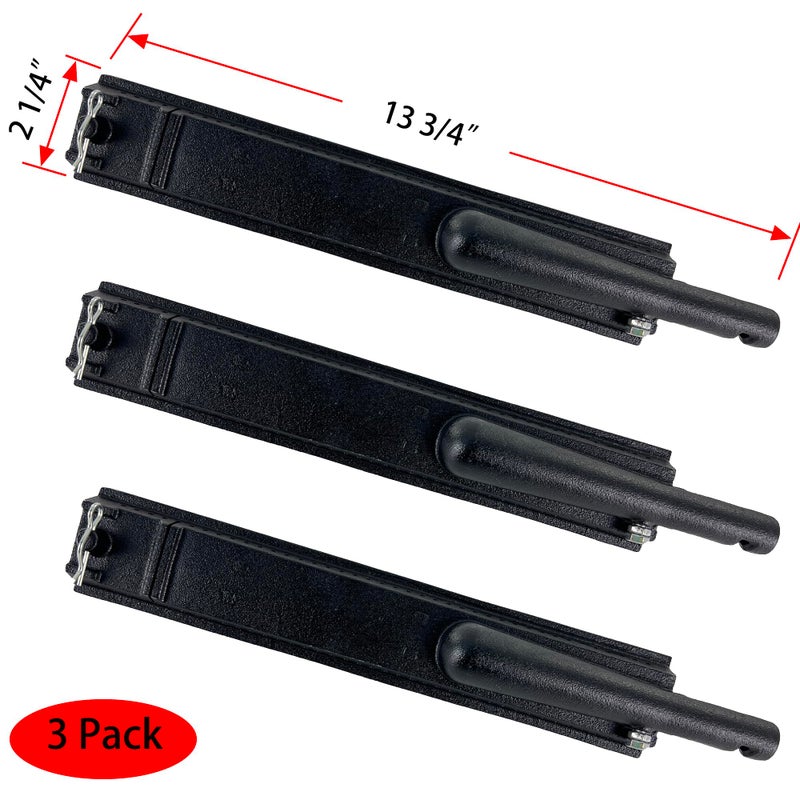 Direct store Parts DB106 (3-pack) 13 3/4â€ Cast Iron Burner Replacement for Charbroil, Centro, Front Avenue, Costco Kirkland, Thermos Gas Grills, for Charbroil 463240804, 463247004, 463261406 models - Image 2